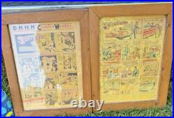 1940 Superman Newspaper Comic Strips Jerry Siegel Joe Shuster Framed Original