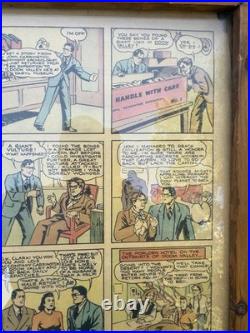 1940 Superman Newspaper Comic Strips Jerry Siegel Joe Shuster Framed Original