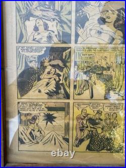 1940 Superman Newspaper Comic Strips Jerry Siegel Joe Shuster Framed Original