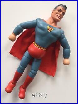 1940s IDEAL SUPERMAN COMPOSITION WOOD JOINTED ACTION FIGURE DOLL