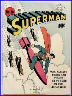 1942 Superman Number 18, DC Comics Comic Book, Golden Age, Vintage