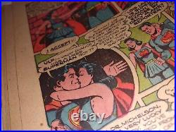 1943 ACTION COMICS #60 coverless SUPERWOMAN LOIS LANE1ST wrap missing