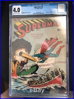 1943 Superman #20 CGC 4.0 DC 1943 Rare 1-2/43 World War ll