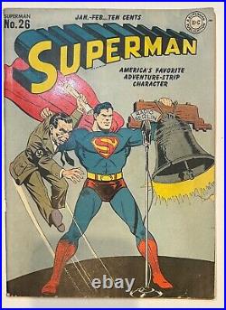 (1944) SUPERMAN #26 Classic Goebbels WW II War Cover