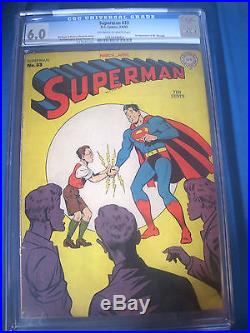 1945 SUPERMAN #33 DC Comics CGC Graded 6.0 FN Rare WHITE Pages Mr MXYZTPLK
