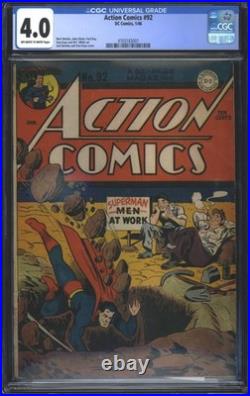 1946 Action Comics Superman #92 CGC 4