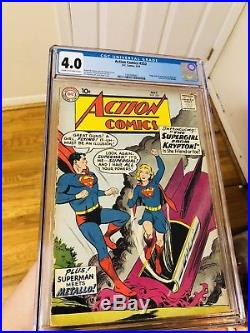 1959 ACTION COMICS 252 CGC 4.0 1ST APP of Supergirl! Looks Higher! See Pics