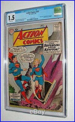 1959 Action Comics 252 Superman First Appearance Of Supergirl Complete Cgc 1.5