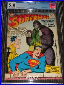 1959 DC Superman #127 CGC 5.0 1st Titano