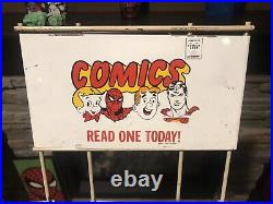 1960s 1980s Vintage COMIC BOOK RACK Great Display Piece! (Non Spinner)