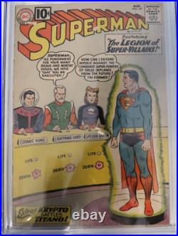 1961 DC Superman #147 Comic Book CGC 3.0 1st Legion of Super Villians