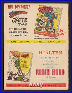 1963 Vintage Swedish Stalmannen Superman Comic 1963 #1