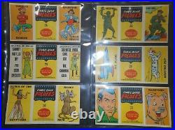 1966 Comic Book Foldees Card Set Topps Batman, Superman, Frankenstein, Babe Ruth