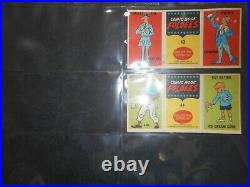 1966 Comic Book Foldees Card Set Topps Batman, Superman, Frankenstein, Babe Ruth