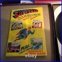1966 Superman / Batman Club Golden Records with comics Rare