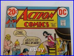 1972 D. C. Comics Action Comics Superman & Batman-Vivid Red & Yellow Colors NM