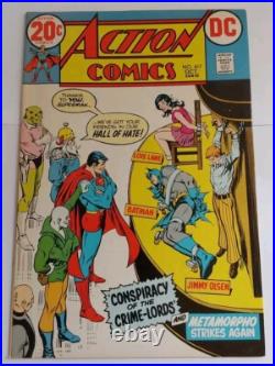 1972 D. C. Comics Action Comics Superman & Batman-Vivid Red & Yellow Colors NM