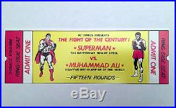 1978 Muhammad Ali vs Superman Boxing Ticket Rare Promo-Only Item MINT