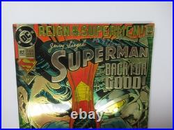 1993 DC Comics Superman #82 Dynamic Forces DF Signed Jerry Siegel