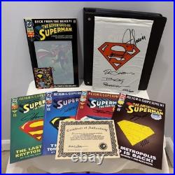 1993 Dynamic Forces Return Of Superman Collection Autographed Set COA & Binder