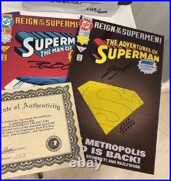 1993 Dynamic Forces Return Of Superman Collection Autographed Set COA & Binder