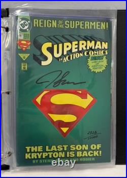 1993 Dynamic Forces Return Of Superman Collection Autographed Set COA & Binder