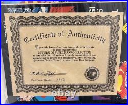 1993 Dynamic Forces Return Of Superman Collection Autographed Set COA & Binder
