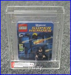 2013 LEGO DC Universe Superman Black Suit SDCC Exclusive Figurine 1/200 AFA 8.5