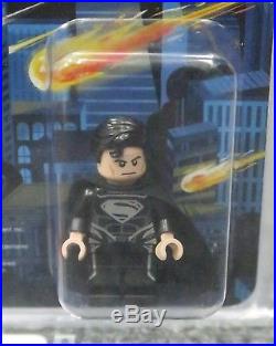 2013 LEGO DC Universe Superman Black Suit SDCC Exclusive Figurine 1/200 AFA 8.5