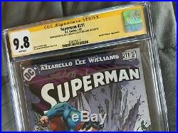 3x Signed JIM LEE Scott Williams 9.8 CGC SS SUPERMAN 211 batman wonder woman jla