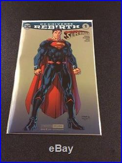4 DC REBIRTH SDCC Exclusive #1 Metal Variants BATMAN Superman WONDER WOMAN JLA