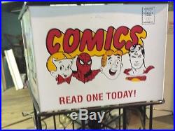 60s Vintage Comic Books Store Display Rack Superman Spider Man Richie Rich RARE