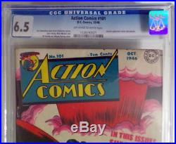 ACTION COMICS #101 CGC 6.5 SUPERMAN 1946 Atomic Explosion cover / panel