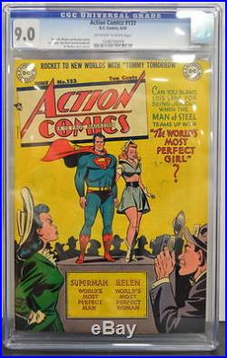 ACTION COMICS #133 CGC 9.0 Superman 1949 Highest Graded Copy