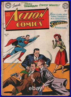 ACTION COMICS #139 Superman US DC Comics 1949 Rare Golden Age Comic Book Batman