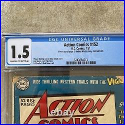 ACTION COMICS #152 CGC 1.5 DC Comics 1951 CLASSIC SUPERMAN COVER