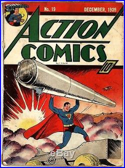 ACTION COMICS #19 G+ 2.5 7th Superman cover Dec 1939