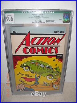 ACTION COMICS #1 9.6 CGC SIGNED JERRY SIEGEL WITH COA 1993