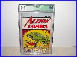 Action Comics #1 9.8 Cgc Signed By Superman Creator Jerry Siegel (1992 Reprint)