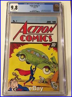 Action Comics #1 First Superman Cgc 9.8 Rare 10-cent 54th Anniv Reprint 1992