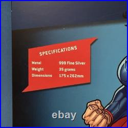 ACTION COMICS #1 Pure Silver Foil 35 Grams 1.234 oz. 999 Fine Silver NZ MINT