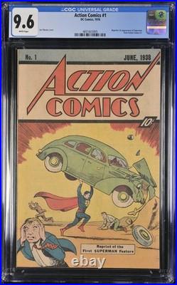 ACTION COMICS #1 Sleeping Bag Reprint CGC 9.6 White Pgs 1st Superman Rare! 1976