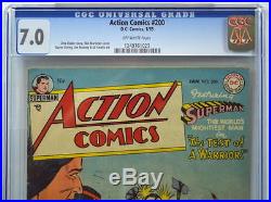 ACTION COMICS #200 CGC 7.0 Superman 1955 3rd Highest Graded copy