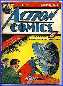 ACTION COMICS #20 Superman cover/story No S on Supermans chest