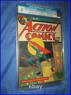 ACTION COMICS #23 CGC. 5 1st Lex Luthor (Superman) JERRY ROBINSON COLLECTION