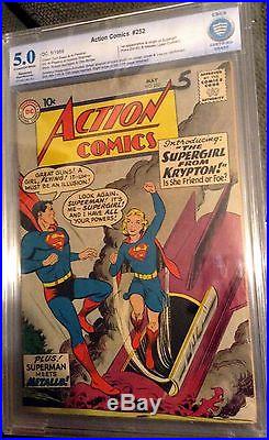 Action Comics #252 1st First Supergirl Appearance! Cbcs 5.0 1959 Superman Rare