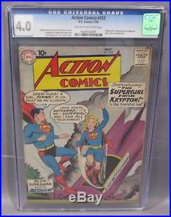 ACTION COMICS #252 (Supergirl & Metallo 1st app.) CGC 4.0 VG DC Comics 1959 cbcs