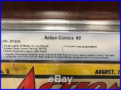 ACTION COMICS 3 Golden Age Grail Superman CBCS CGC