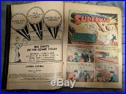 ACTION COMICS #3 SCARCE 1938 3rd app Superman Classic Cover DC Golden Age