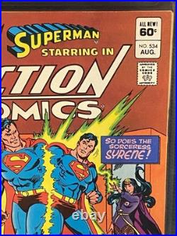 ACTION COMICS #534 CGC 9.0 AIR WAVE BACK UP STORY MARVEL COMICS 1982 Superman